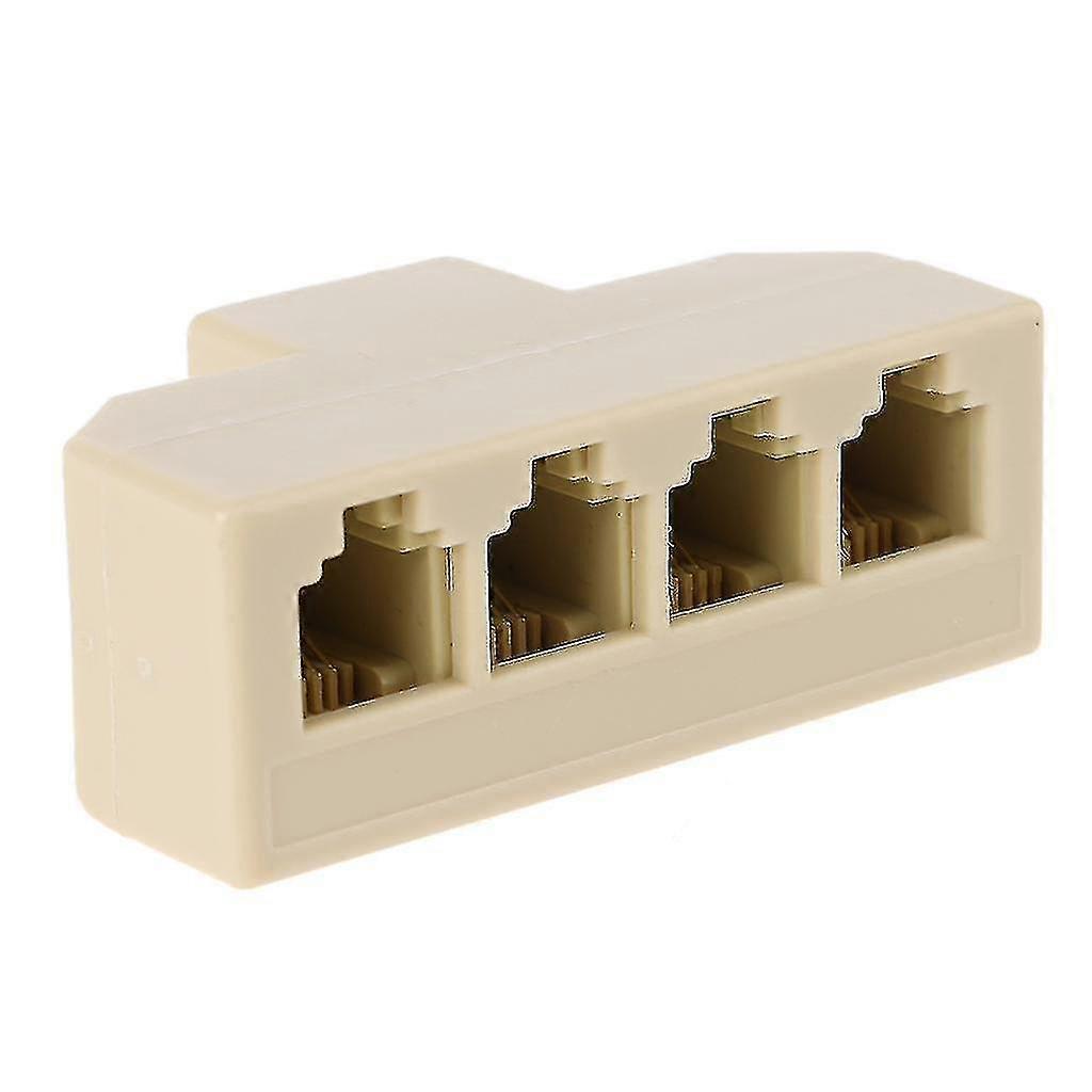 Telephone Splitter, Rj11 6p4c 1 Male To 4 Female Adapter, 4 Way Rj11 Socket