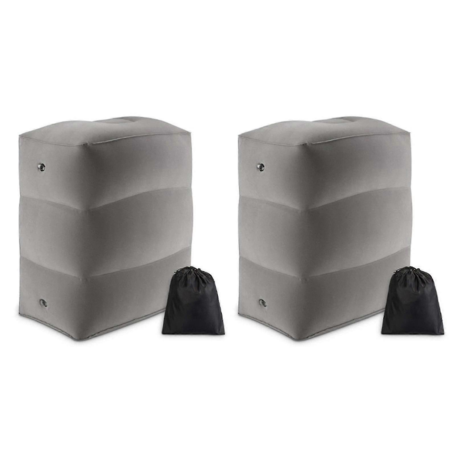 نفخ طائرة الساق مسند وسادة 3 قابل للتعديل السفر الاسترخاء ارتفاع مسند القدمين