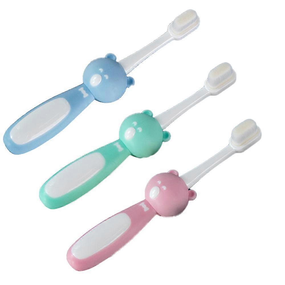 3pcs Kids Toothbrushes Cartoon Toddlers Toothbrushes Bristle Toothbrushes For Children