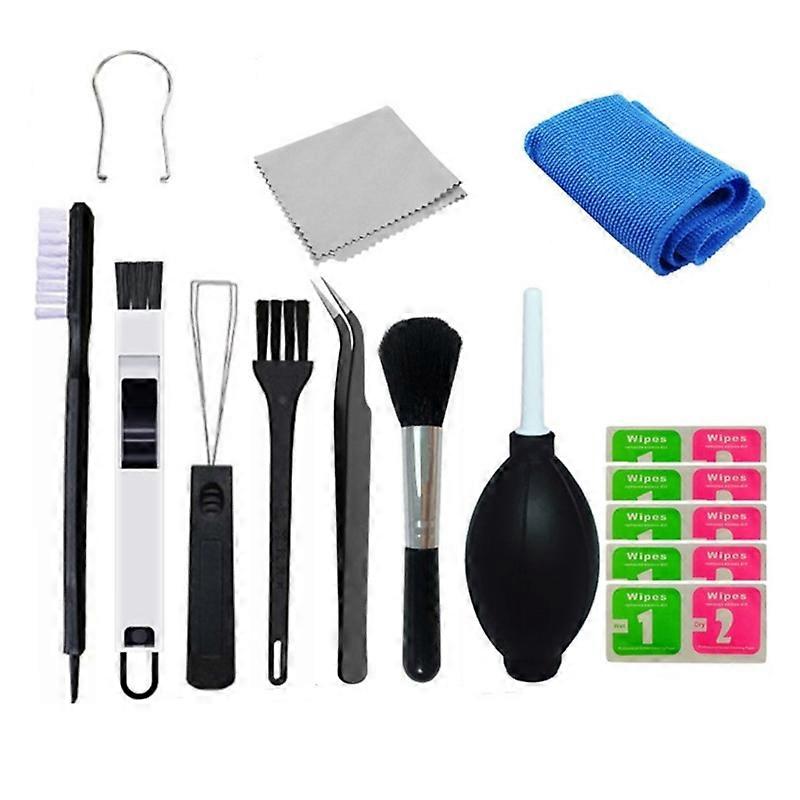 Mechanial Keyboard Cleaning Kit Multifunction Brushes Tweezers Air Blow Cloth