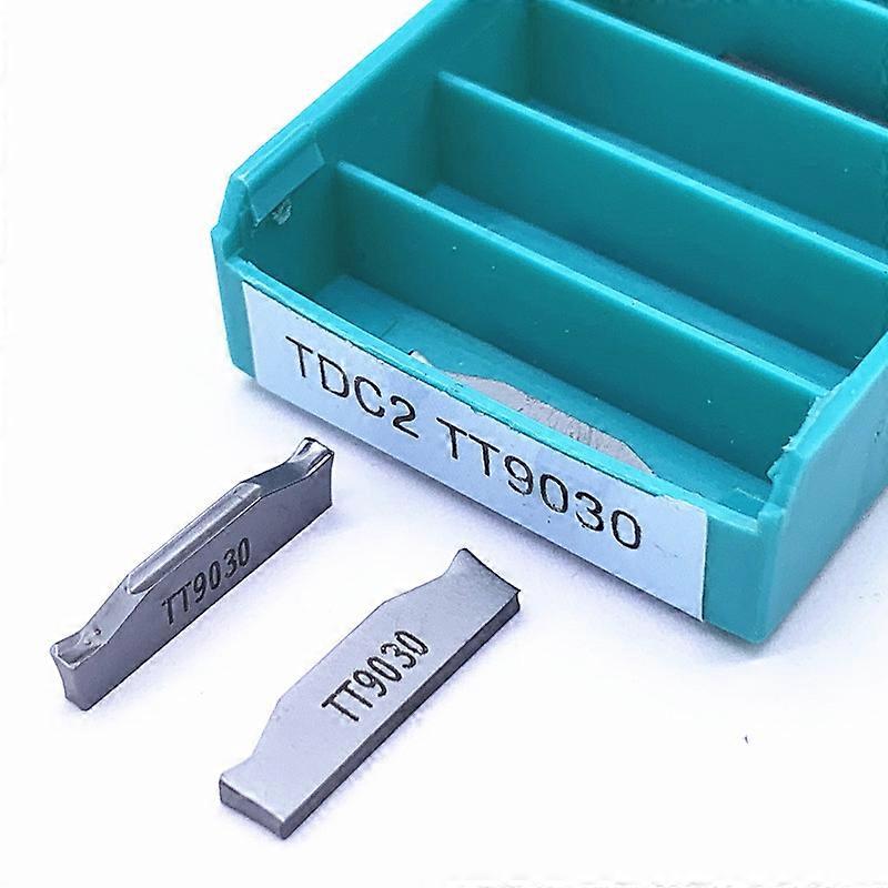 10PCS TDC2 TT9030/TT9080 carbide insert turning tool Parting and grooving tool metal lathe tool Hard Alloy