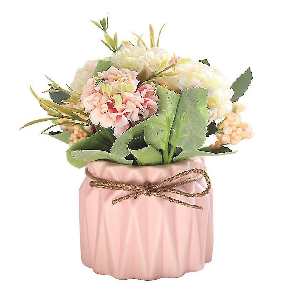 Simulation Hydrangea Plant Potted Creative Home Desktop Decoration Wedding Gift