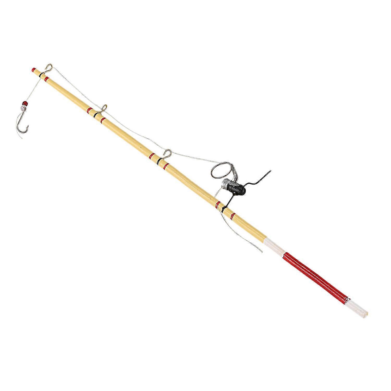 1/12 מיניאטורי חכה דיג כלי דיג דגם בובת צעצוע בובת בית אביזרים קישוט ילדים D