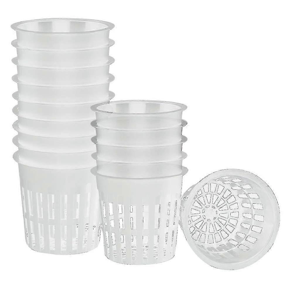15pcs Garden Slotted Mesh Net Cups, Heavy Duty Net Pots Slotted Mesh Wide Lip For Plant Net Pot Bucket Basket