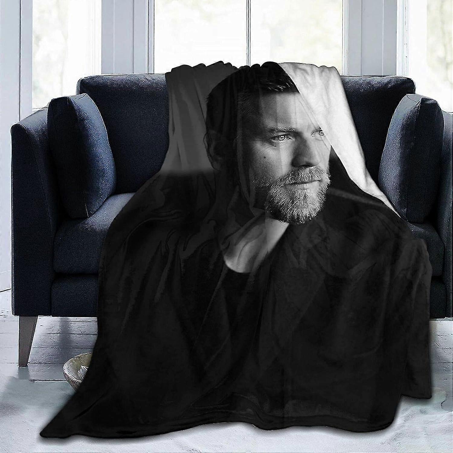 Ewan McGregor Deka 3D tisk Fleecová flanelová deka, Povlečení z mikrovlákna, pohodlná a teplá deka pro životjvrivjh2224