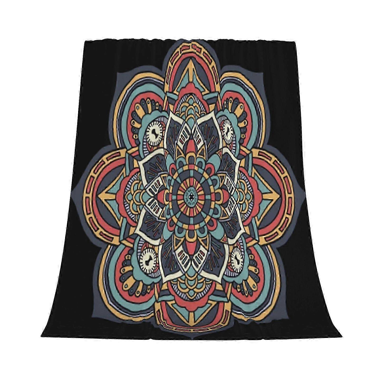 بطانية ماندالا الفانيلا الكلاسيكية لديكور غرفة النوم والفراش ، بطانية ملكة دافئة ناعمة هدية عيد ميلاد -ct1240jvrivjh3634