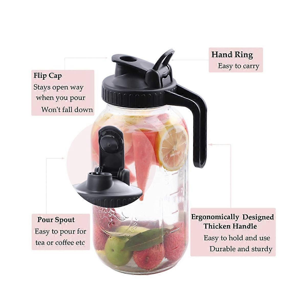 Cold Brew Coffee Maker 64Oz Cold Brew Pitcher with Stainless Steel Super Dense Filter for Iced Brew