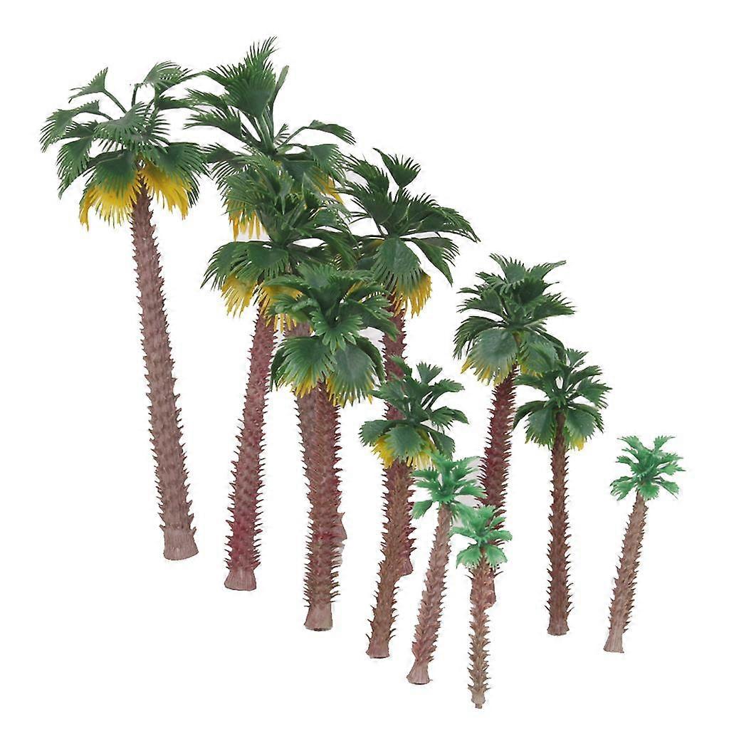 12pcs Layout Model Train Palm Trees Rain Forest Scale 1:45-1:150