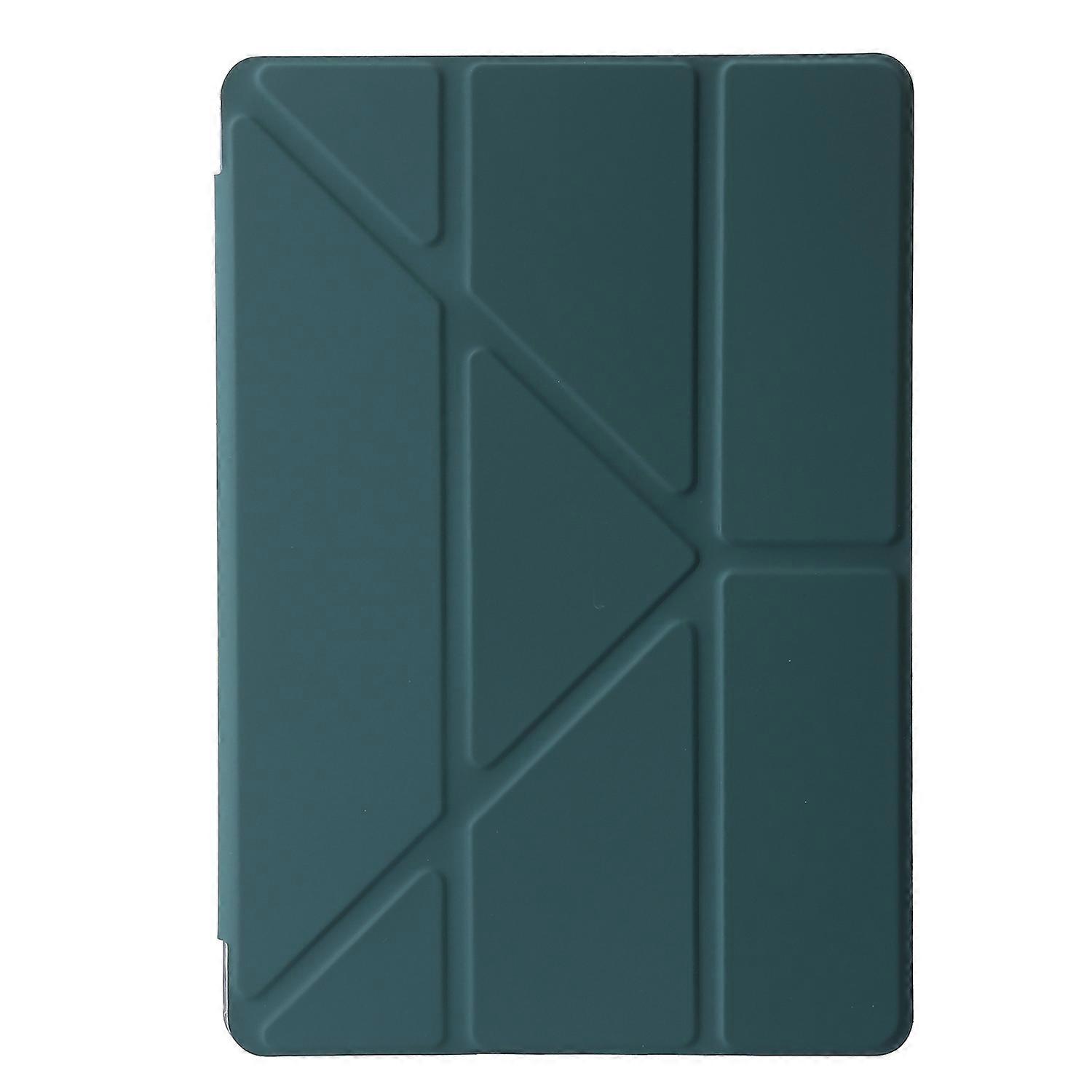 Tablet Case For Lenovo Tab M11 /Xiaoxin Pad 11 2024 Clear Acrylic Deformation Leather Tablet Case(Deep Green)