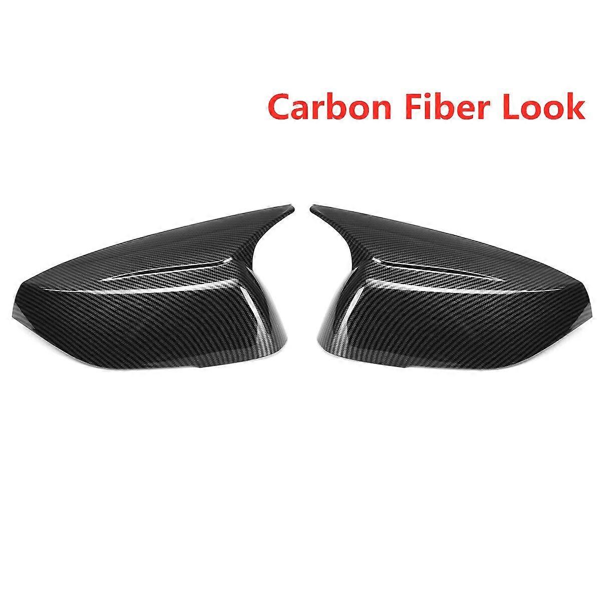 Pair Ox Horn Rear View Mirror Cover Trim For Infiniti Q50 Q60 Q70 QX30 Q50S 2014 - 2023 Rearview Mirror Covers Car AccessoriesMotor Vehicle Mirrors