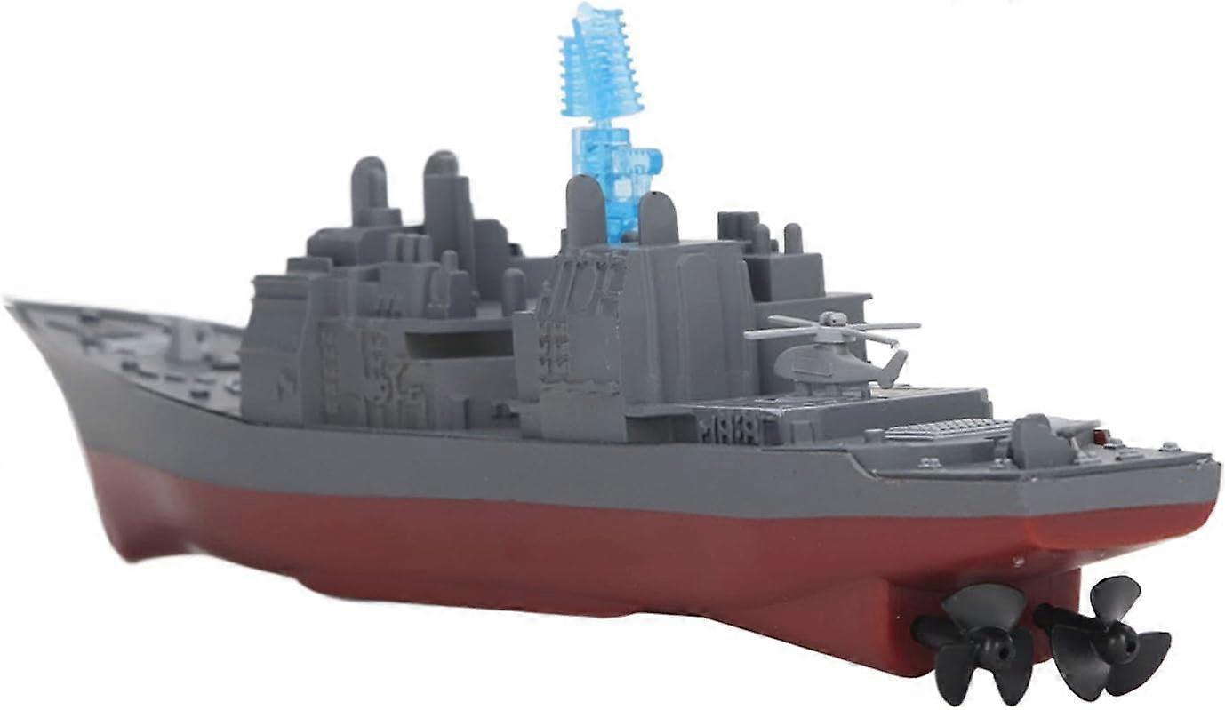 Remote Control Ship, Double Propeller Waterproof RC Warship for Inflatable Baths (803B)
