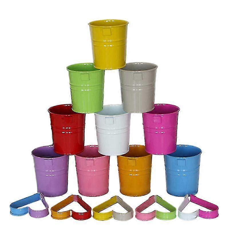 10pcs Iron Flower Bucket