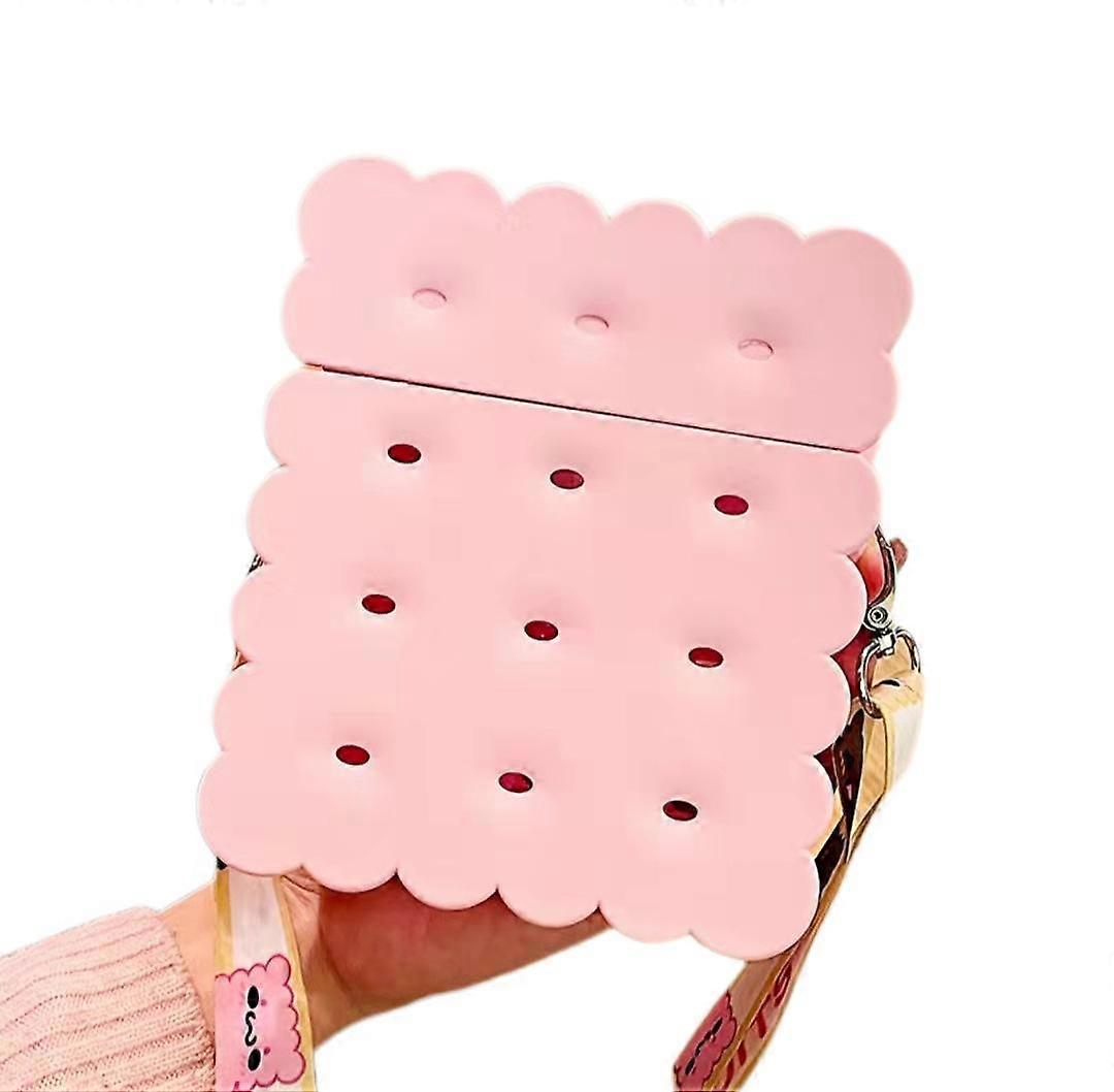 Summer Creative Biscuit Strap Straw Cup Pink 380ML