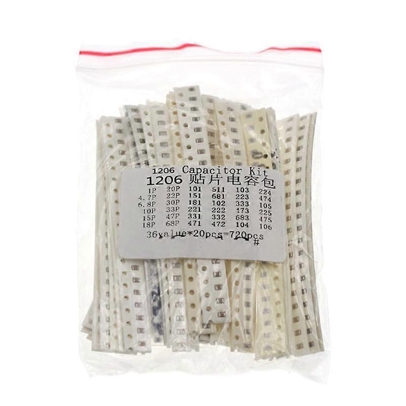1206 0603 0805 SMD Capacitor 36 Values 20pcs=720pcs Samples Electronic DIY Kit