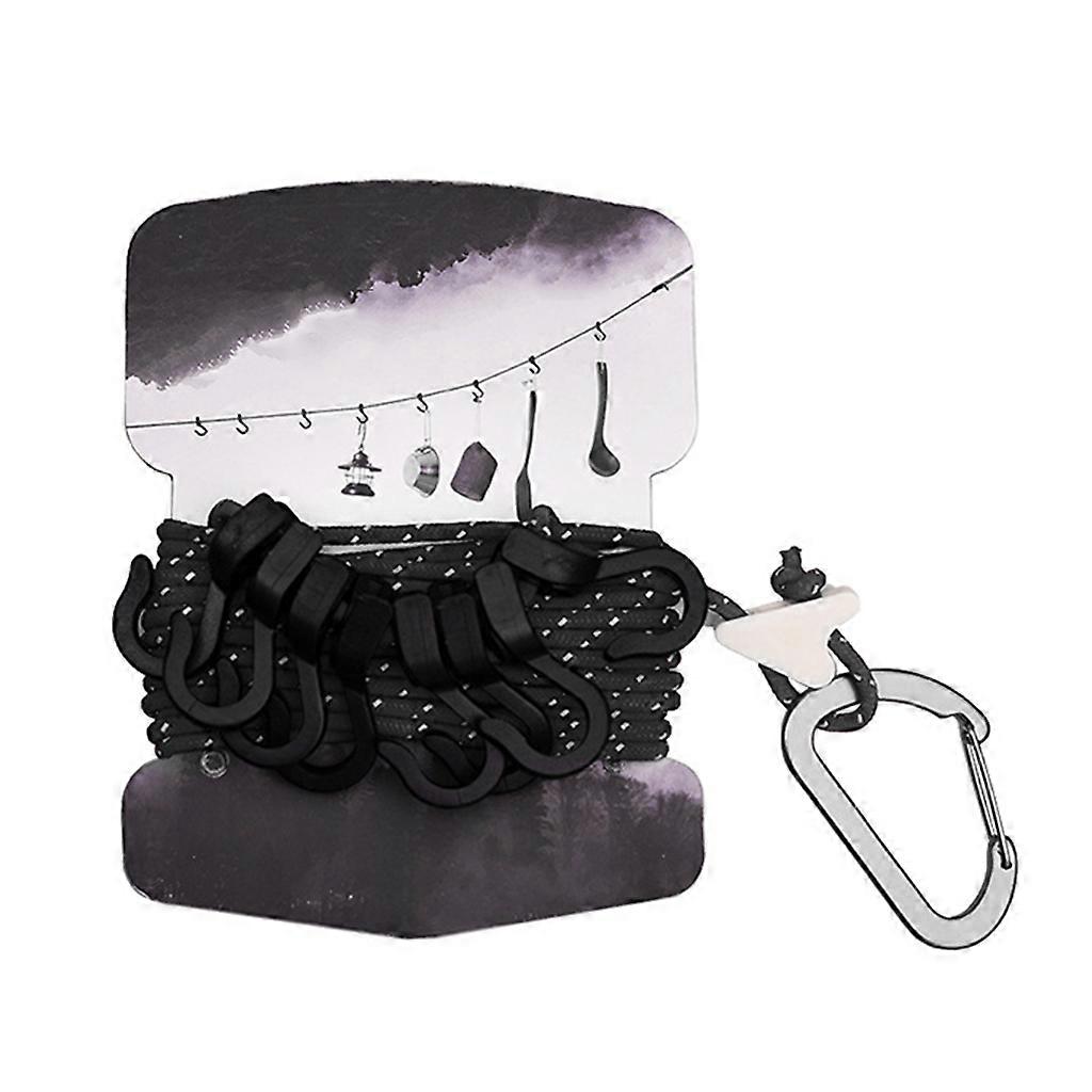 Camping Clothesline Adjustable with Reflective Wire Outdoor Camping Lanyard
