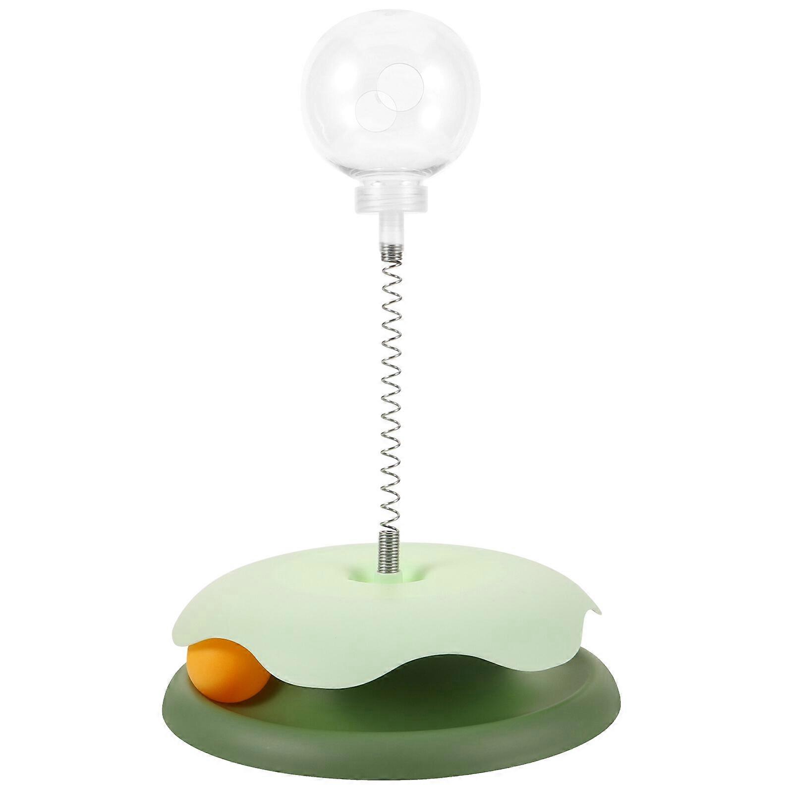 Interactive Cat Feeder Toy Indoor Cats Slow Feeders Spring Toys Exercise Toy for Kitten