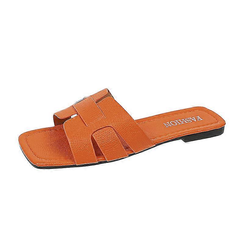 Women's Summer Flat Heel Sandals Slip on Slipper Casual Slides Shoes