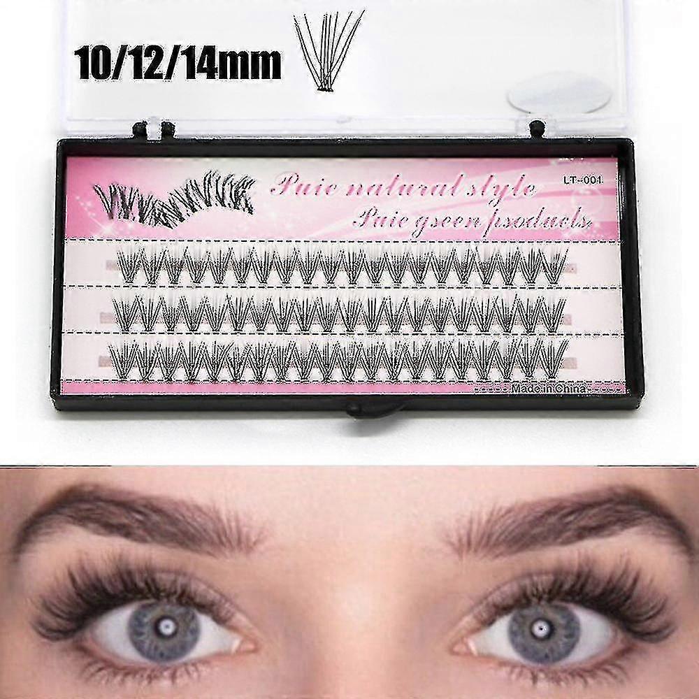 Individual Flare Cluster Eyelashes Knotted Eyelash Extensions Fake False Lashes_o
