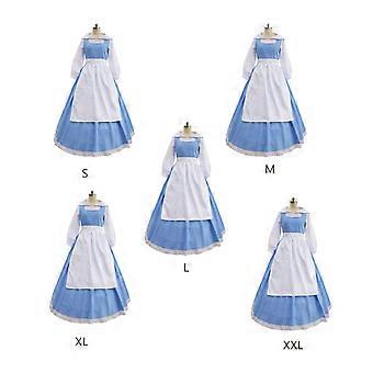Womens Beauty And The Beast Belle Blue Dress Costume Blue Maid Fancy Dress | Fruugo DE Womens Beauty And The Beast Belle Blue Dress Costume Blue Maid Fancy Dress | Fruugo DE