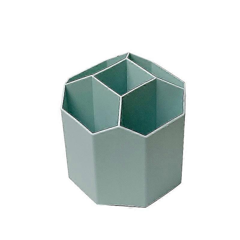 Degree Rotating Pen Holder Grid Large Capacity Blue