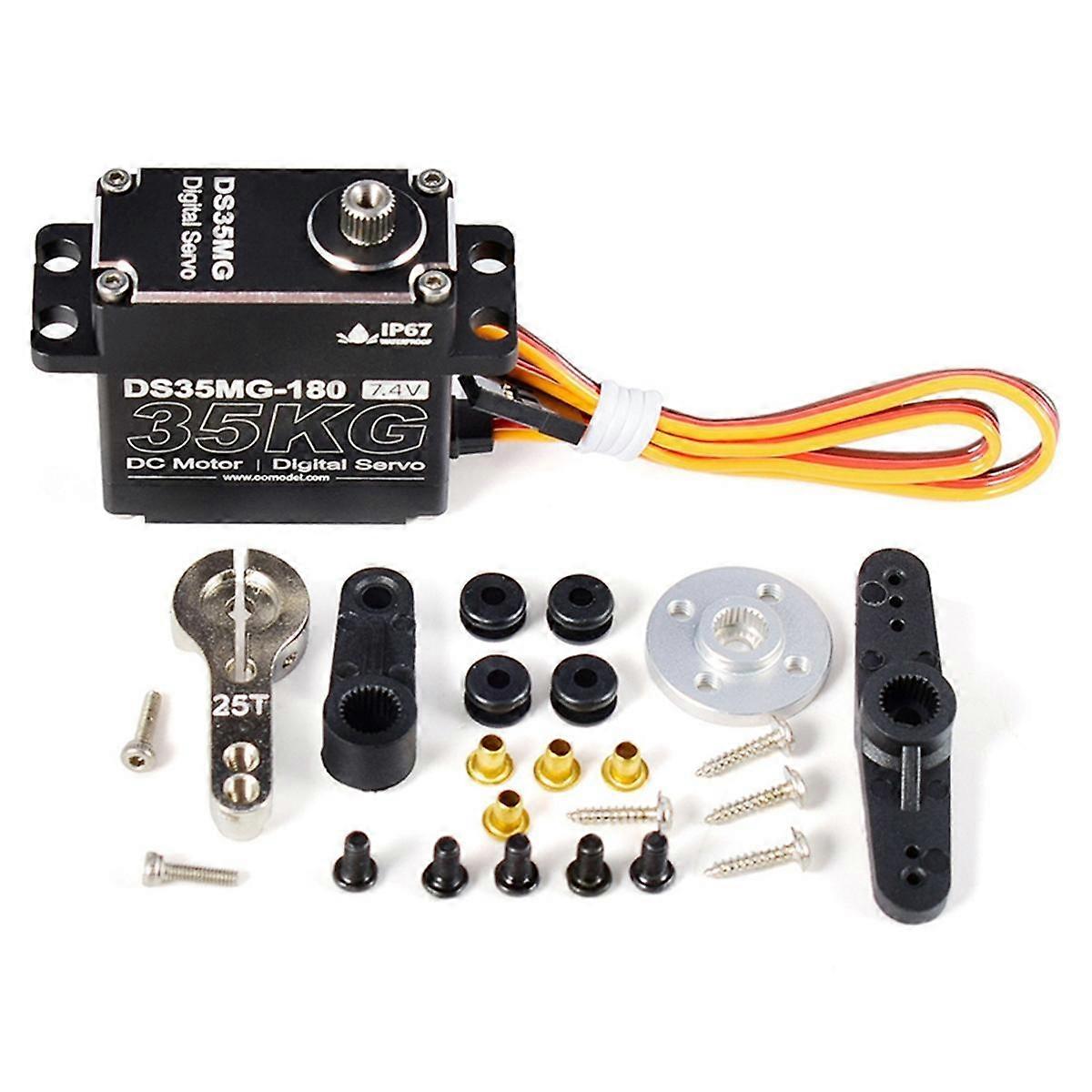 35KG RC Servo Motor Waterproof Digital Servo High Torque Metal Gear Servo for RC Car Robot Mechanical Arms,180 Degrees