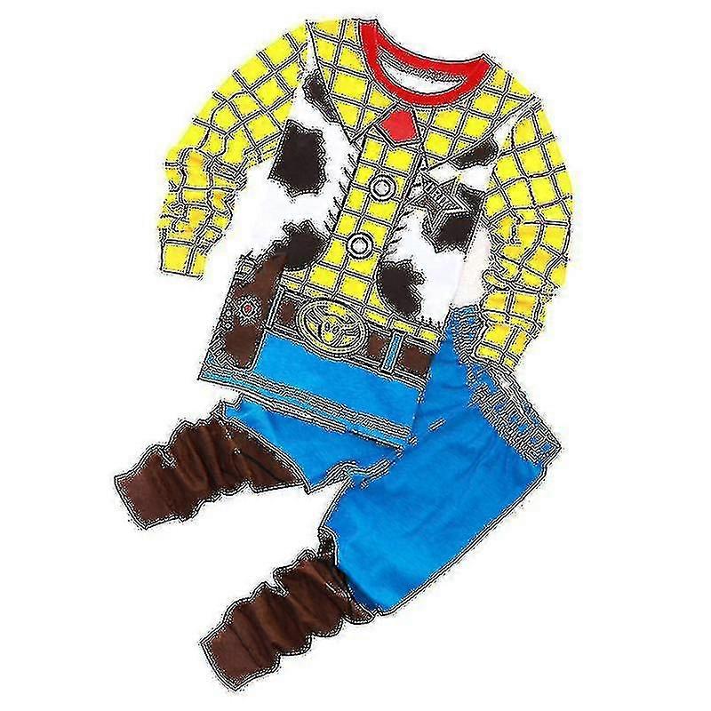1-2 år;woody barn pojkar leksak story buzz ljusår träig pyjamas set nattkläder sovkläder outfit hög kvalitet