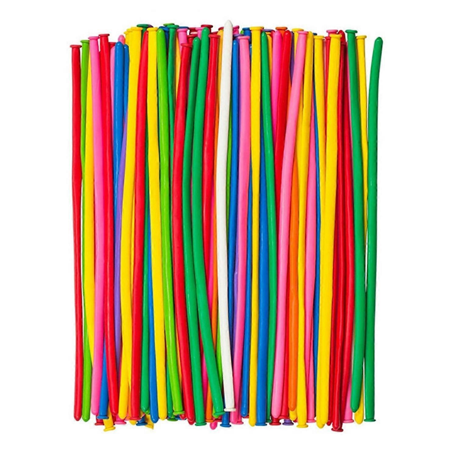 100Pcs Long Balloon Creative Twistable Colorful Balloon Set Emulsion Kids Balloon for Party Show