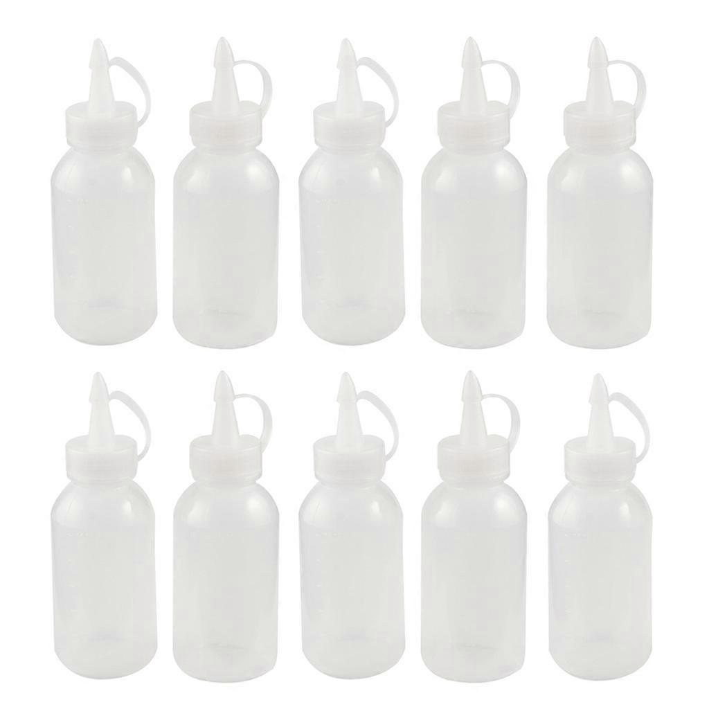 Plastic Condiment Squeeze Bottles with White Tip Cap Perfect for Ketchup BBQ
