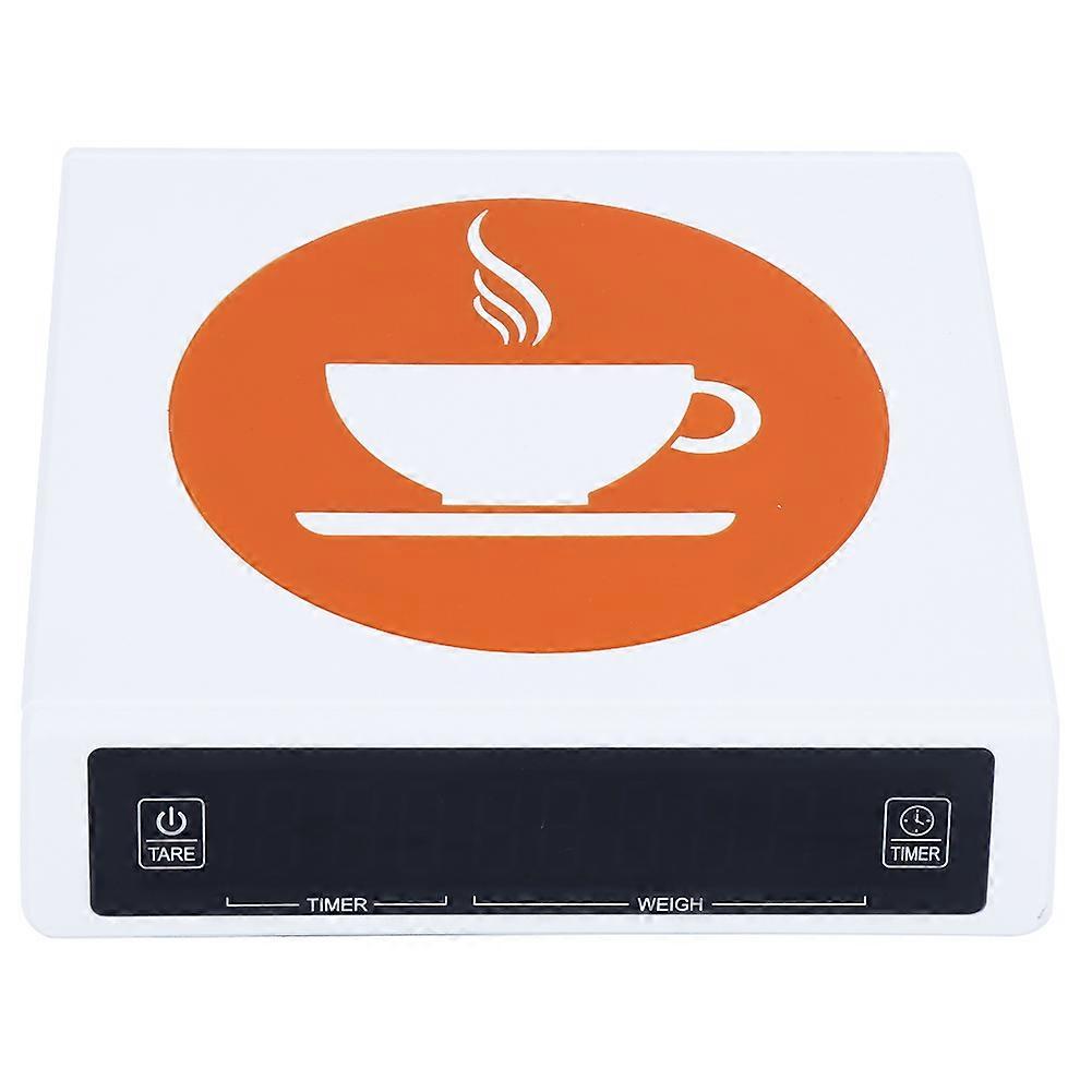 White Portable Kitchen Electronic Scale Coffee Baking Scale with Timer Function 3kg/0.1g