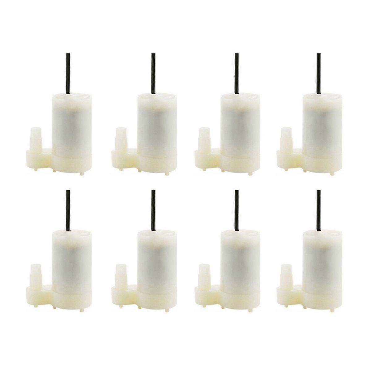 8pcs White Silent Mini Submersible Pump for DC3V 5V for Computer Water Cooling USB Powered Vertical