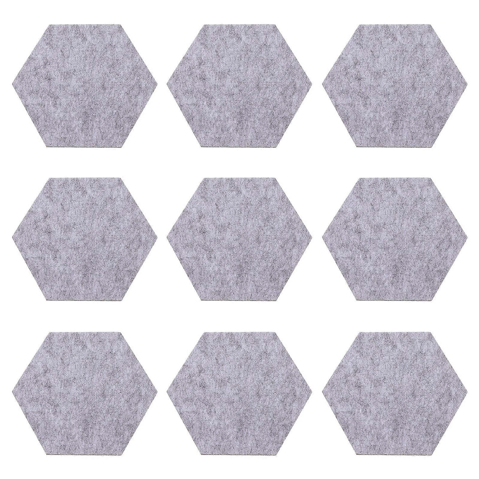 12 Pcs Message Board Felt Hexagon Wall Board Auto-adhésif Wall Memo Board
