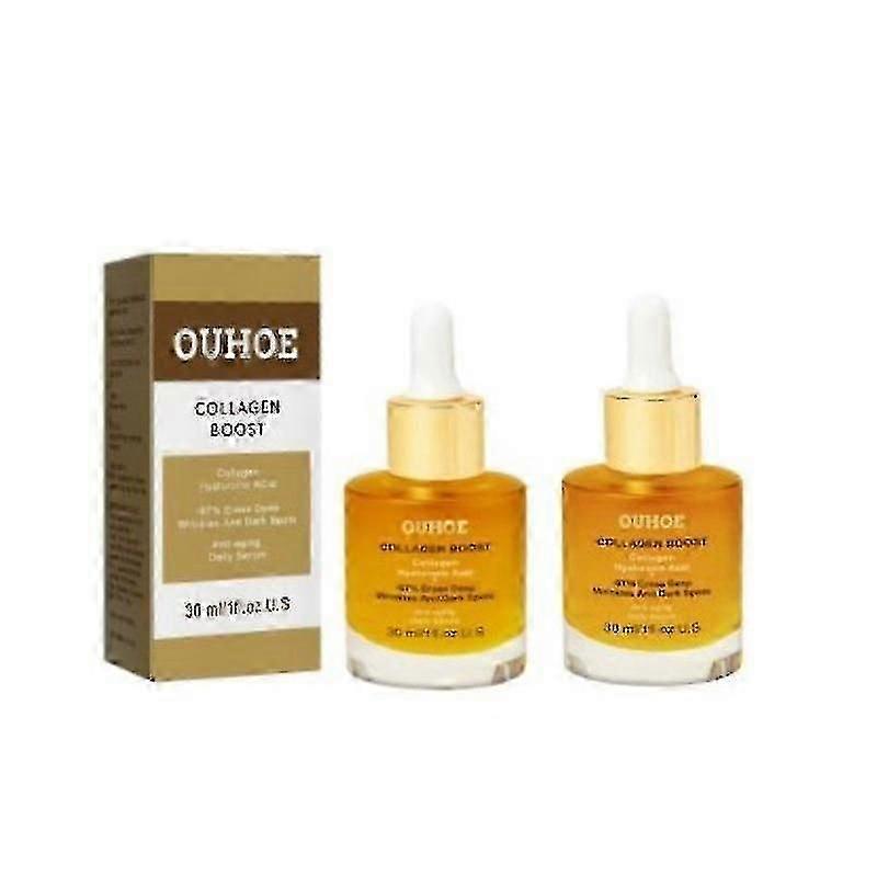 2 قطعة مضادة للشيخوخة جوهر الكولاجين تفتيح البقع الخطوط الدقيقة ترطيب ترطيب شد العناية بالبشرة جوهر البشرة