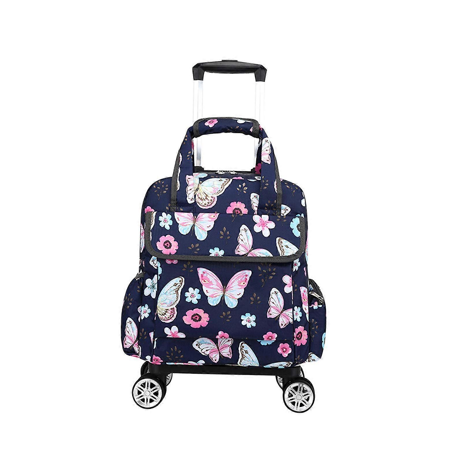 Rolling Duffel Bag 16inch Tear Resistant Duffel Tote Tote Duffle with Wheels Butterfly