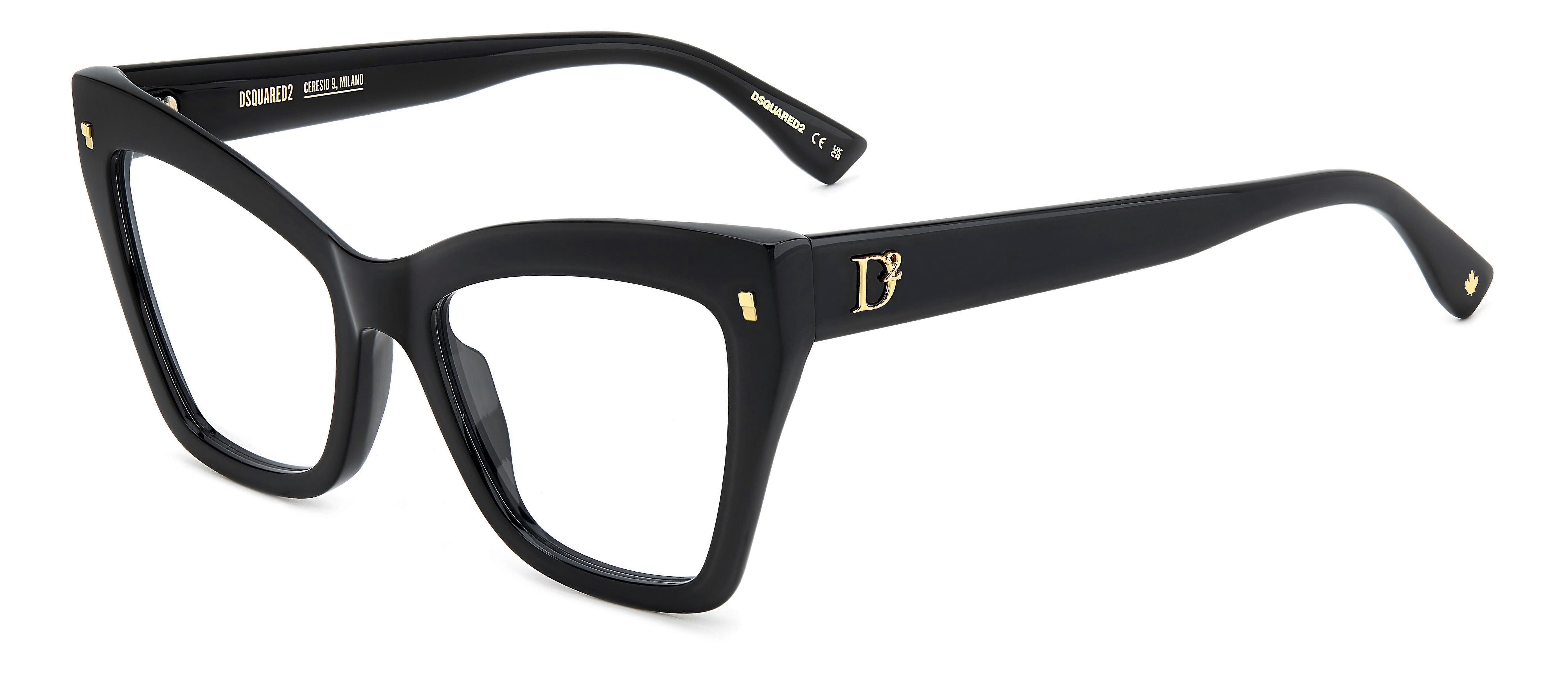 Eyewear Frames DSQUARED2 D2 0152 807 BLACK 54/19/145 WOMAN