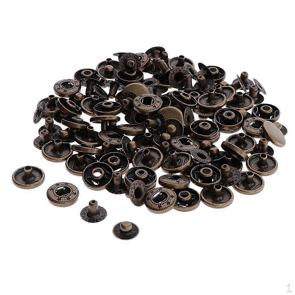 30 Set Mässing Tryckknapp Tryck Stud Popper Byte Fästelement