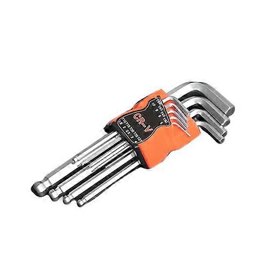 9Pcs/Set Double End L Shape Screwdriver Hex Allen Wrench Ball Head Spanner Tools