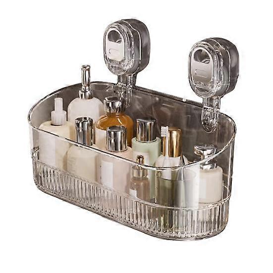 Storage Rack Large Capacity Strong Load-bearing Easy to Install No-Drill Bathroom Suction Cup Storage Shelf