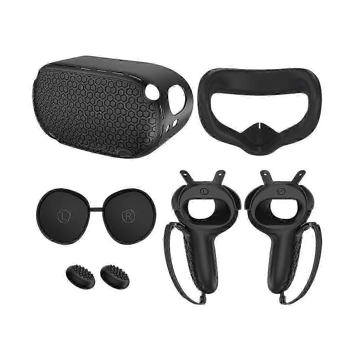compatible Meta Silicone Host Protective Case 5-Piece Set Non- and Anti-Drop VR Accessories,