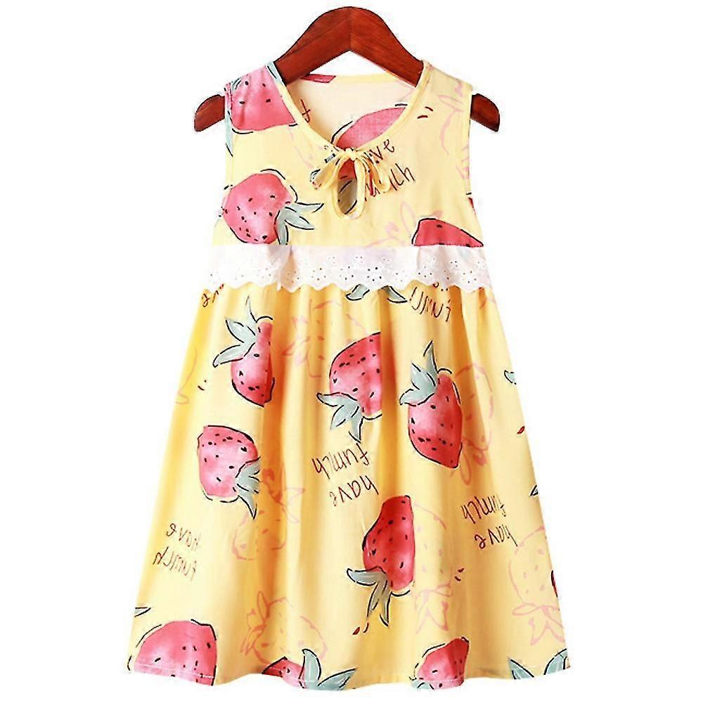 2-12 ans Filles Imprimés Sans Manches Robe Swing Robes