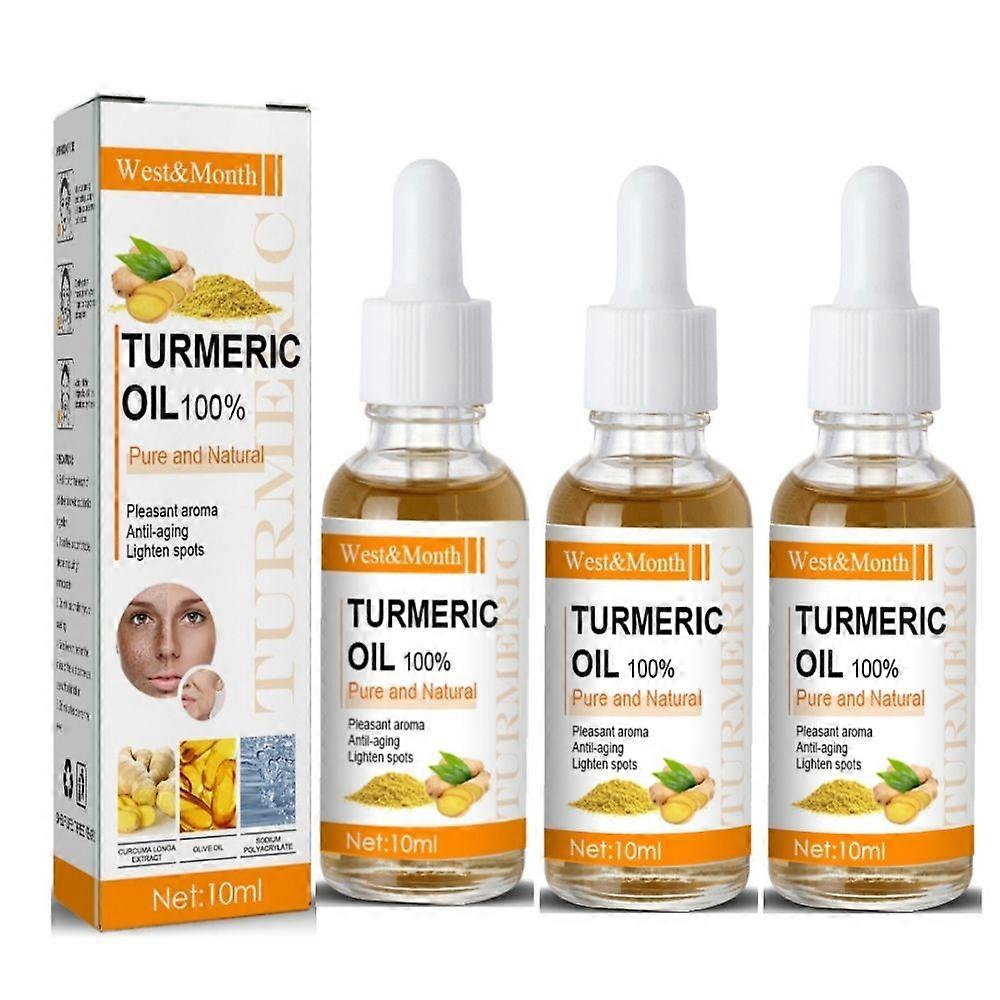 3 × 10 مل زيت كركم - 100٪ طبيعي ونقي (رائحة لطيفة)
