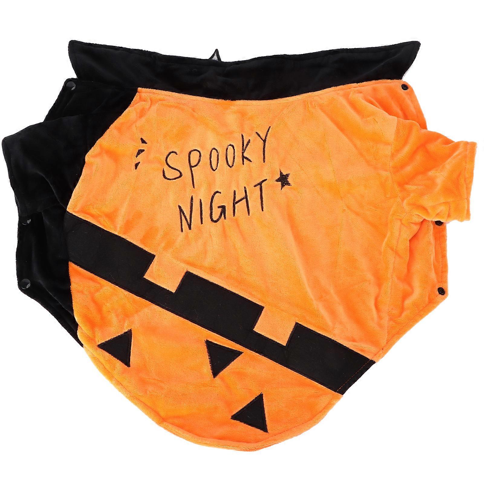 Pet Costume Machine Washable Polyester Pet Costume with Bat Pattern for Halloween Parties