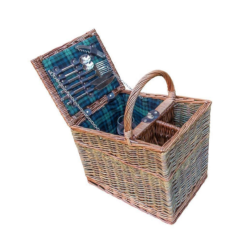 Lambourn Three Tone Fitted Wicker Picnic Basket