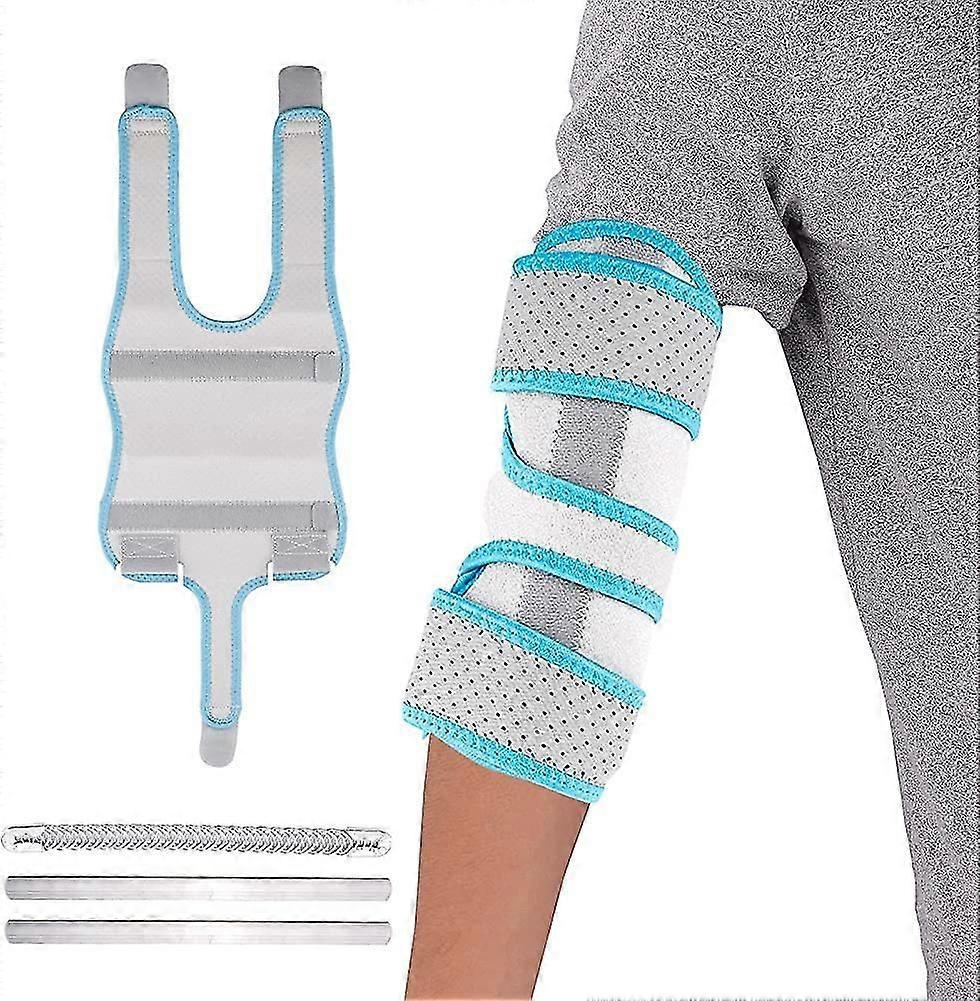 دعامة الكوع ليلة الكوع النوم دعم دعامة مع 3 جبائر معدنية قابلة للإزالة ، الكوع