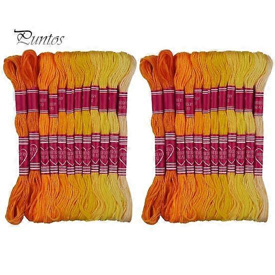 24 Skeins Cross Stitch Thread Colorful Embroidery Thread DIY Crafts Stitching Thread for Home Sewing Shop