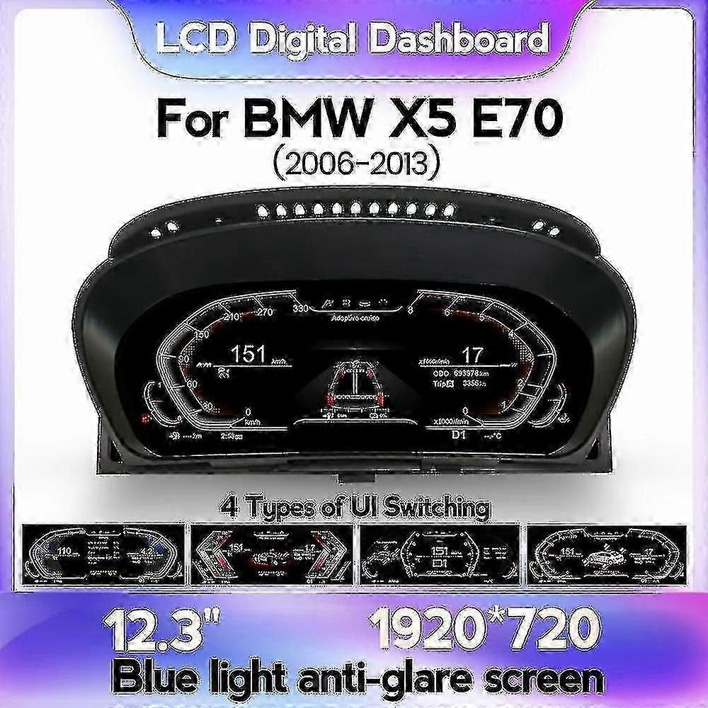 Lcd Digital Dashboard Speedometer For Bmw X5 E70 2006-2013 Car Dashboard Speed Panel Equipped With B