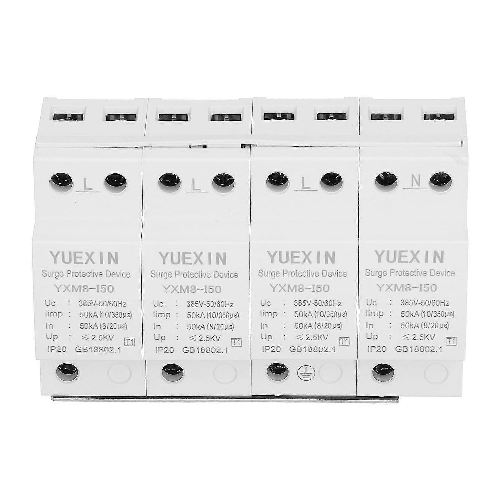 Surge Protective Device Arrester DIN Rail Mount Electrical Circuit Protector AC385V 50/60HZ