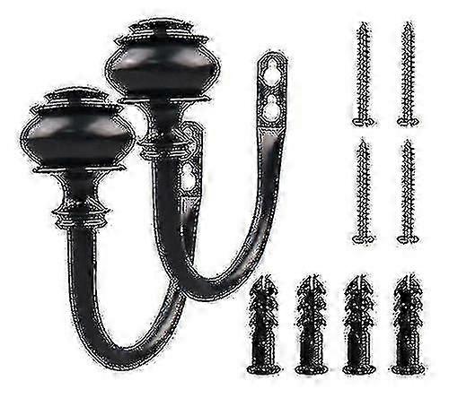 Curtain Tie Fastener Hook Black Curtain Accessories U-hook