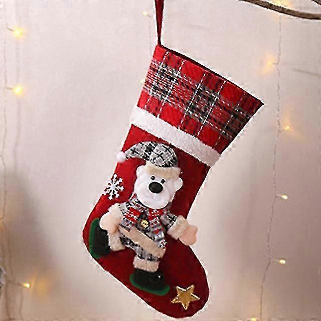 Stocking Santa Sack Gift Candy Bag Socks Decorations Tree Decor Xmas New Year 2024