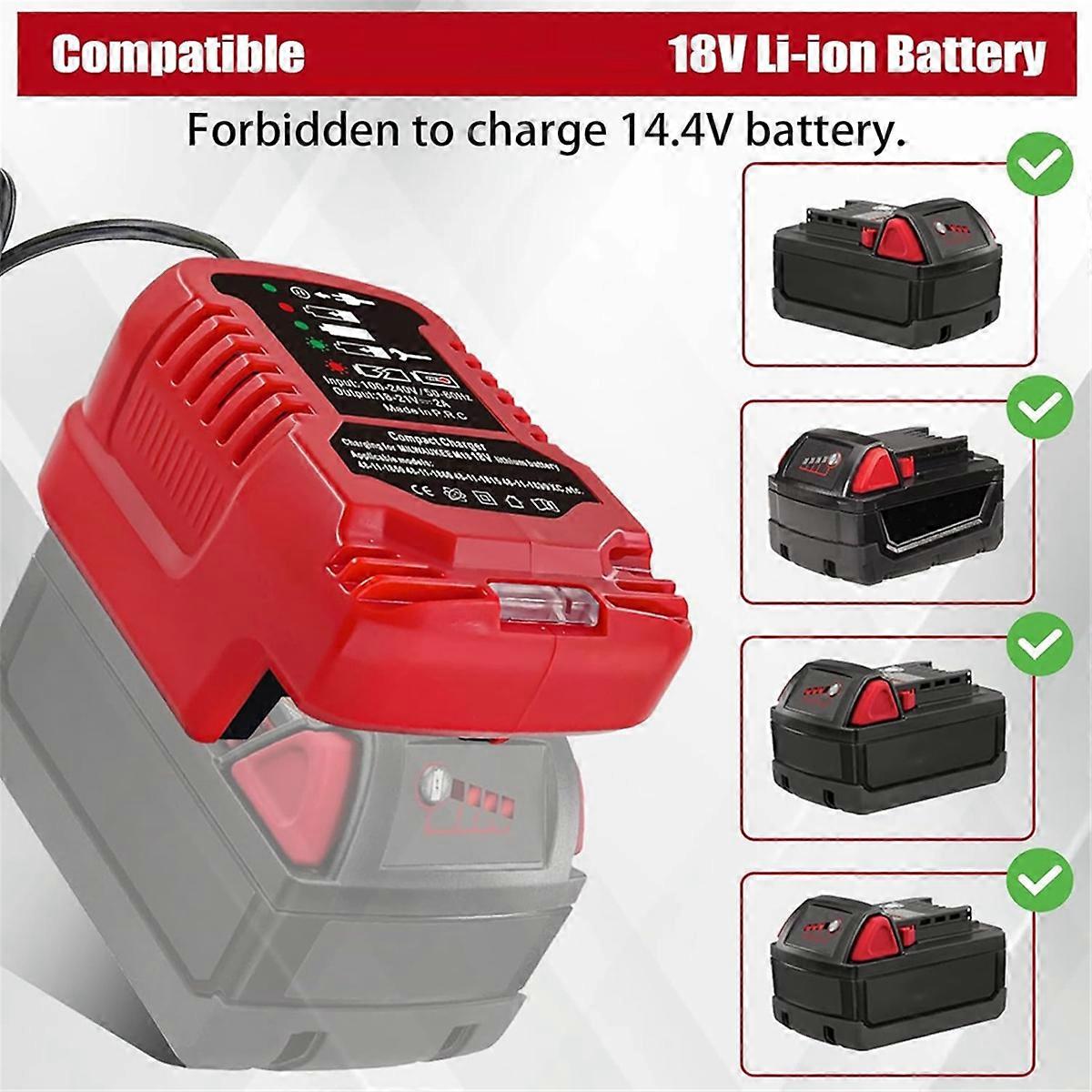 Replace Mini Charger for 18V Battery,1/4 Size of For-Original,for 48-11-1850 48-11-1840 48-11-1815