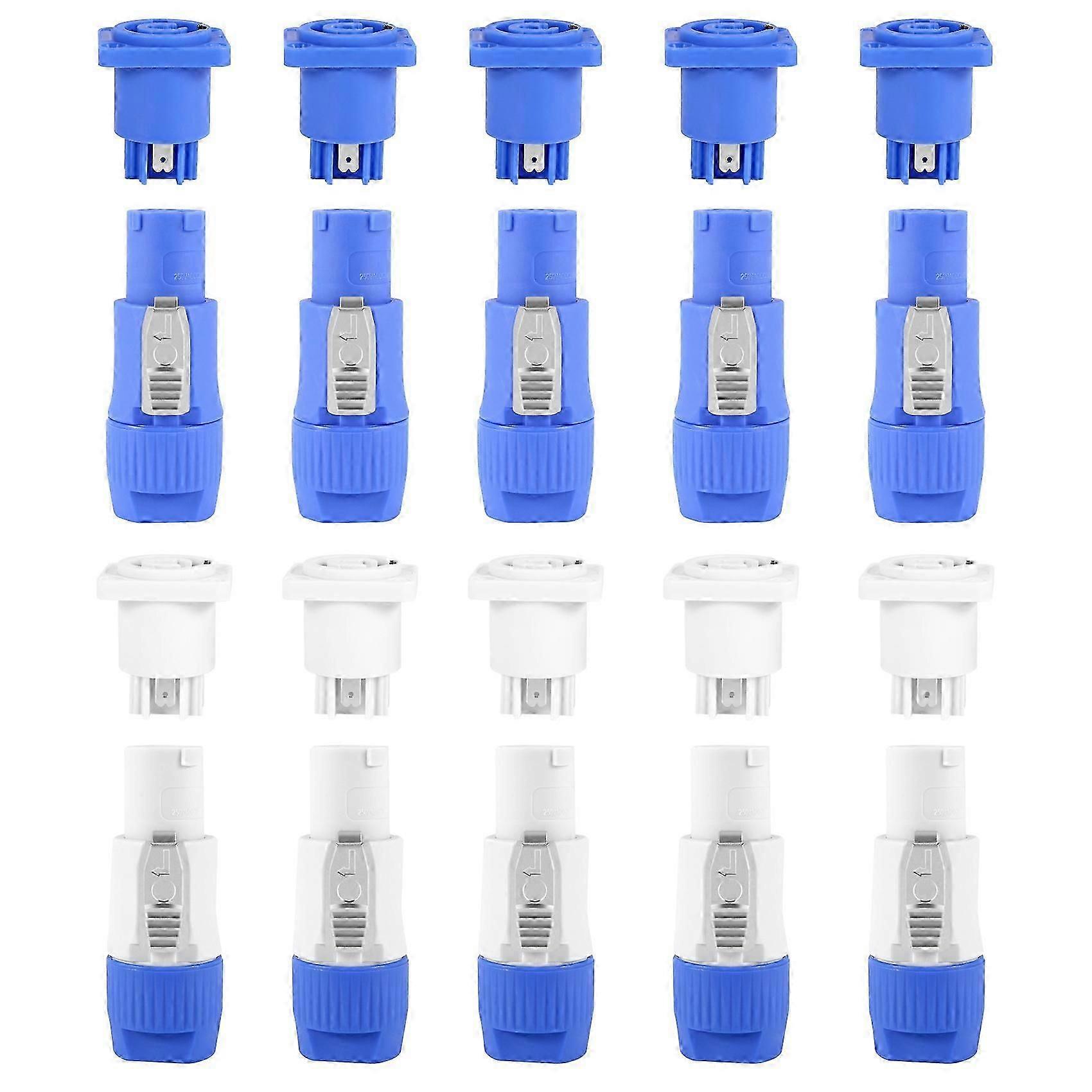 10 set PowerCON Type A NAC3FCA+NAC3MPA-1 Chassis Plug Panel adapter